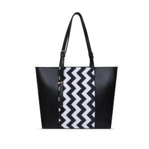 Chevron Tote Bag - Black (2)